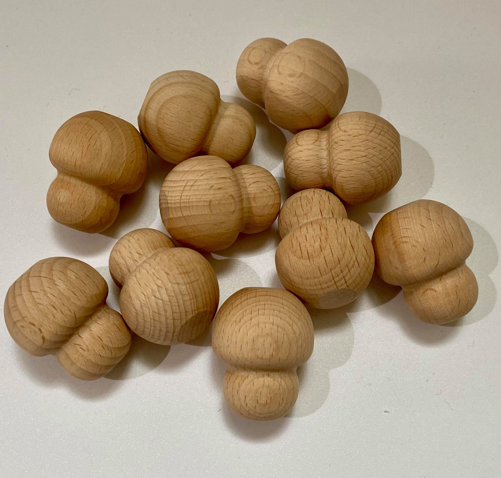 Wooden Treasures Mushroom Natural Set - Pk10 - EN71:1-3 - Image 2